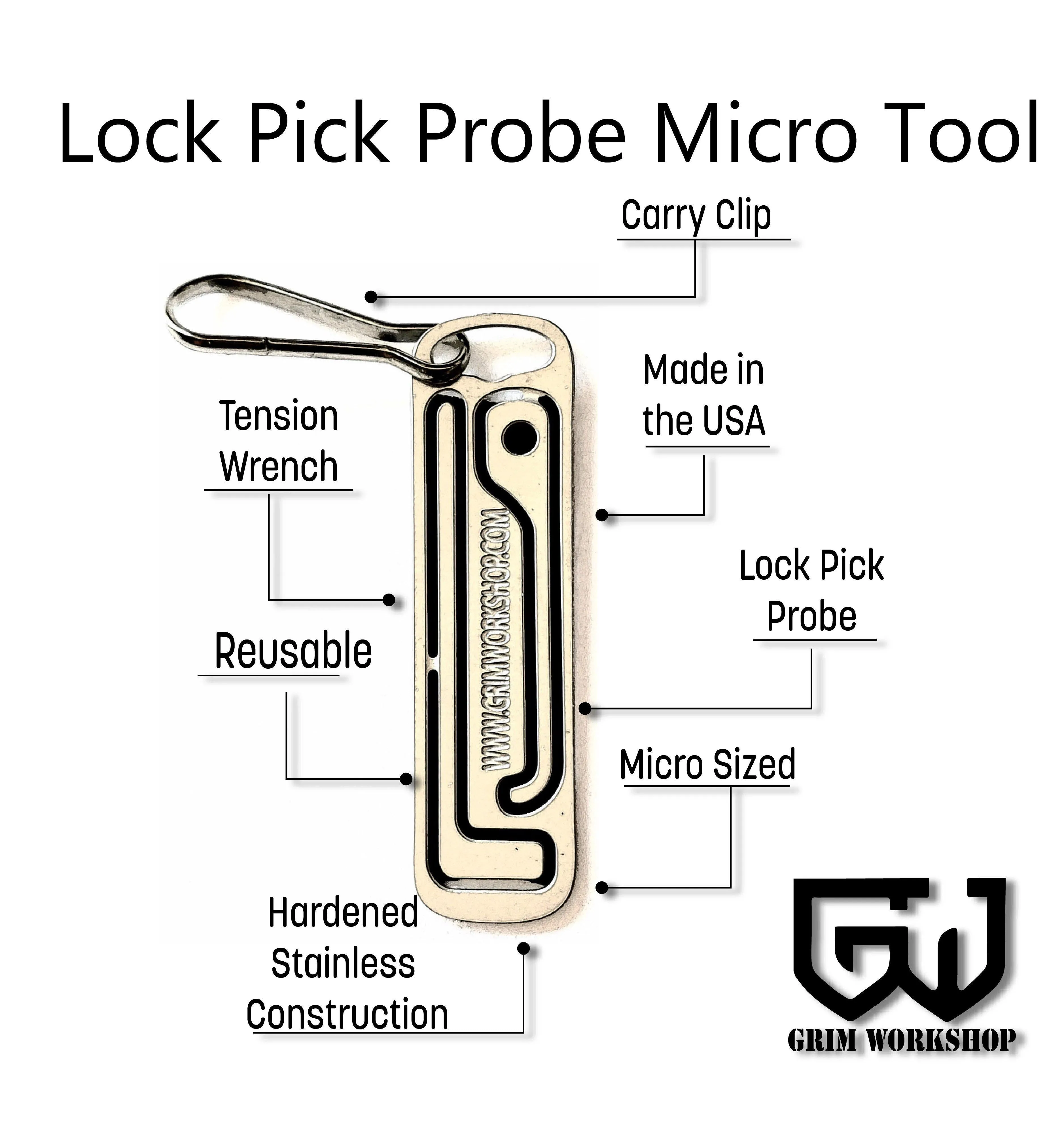 Probe Lock Pick Micro Tool: 2 in 1 Lock Pick Tool
