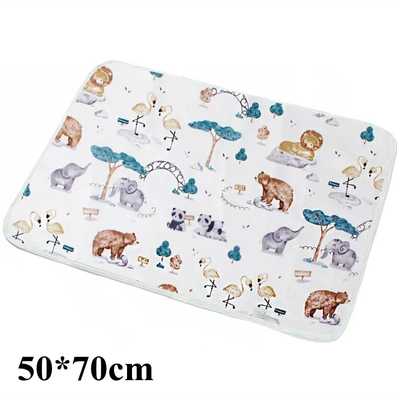 Reusable Baby Changing Mats Cover Baby Diaper Mattress Diaper for Newborn Cotton Waterproof Changing Pats Floor Play Mat