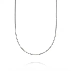 Round Snake Chain 18ct Gold Plated Necklace RN06_SLV