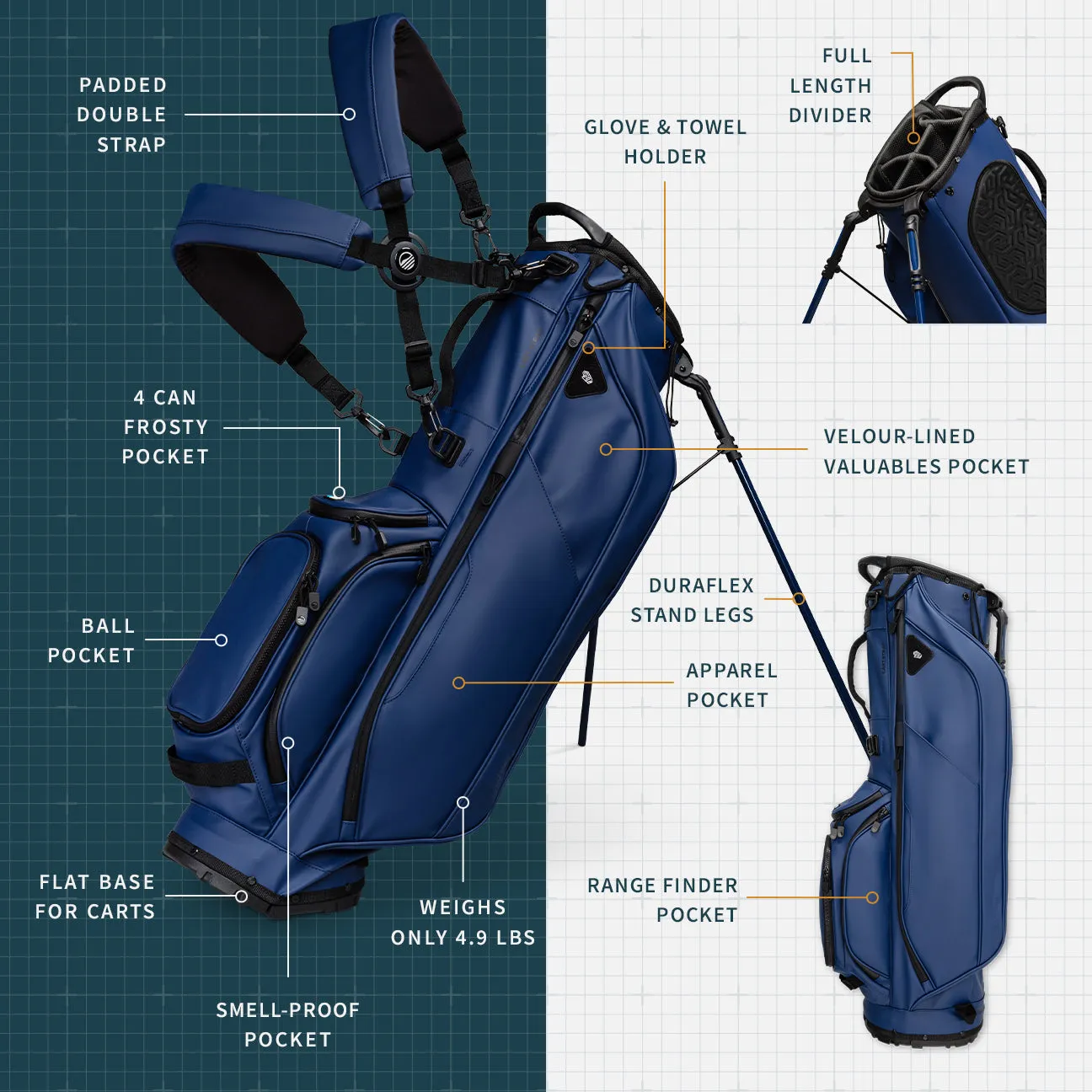 Ryder S-Class | Navy Vegan Leather
