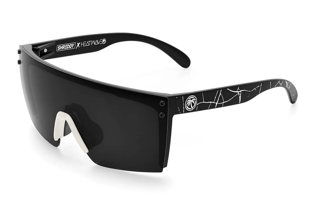 Shreddy X Heatwave Lazer Face White Crack/Black Lens (White Nose)