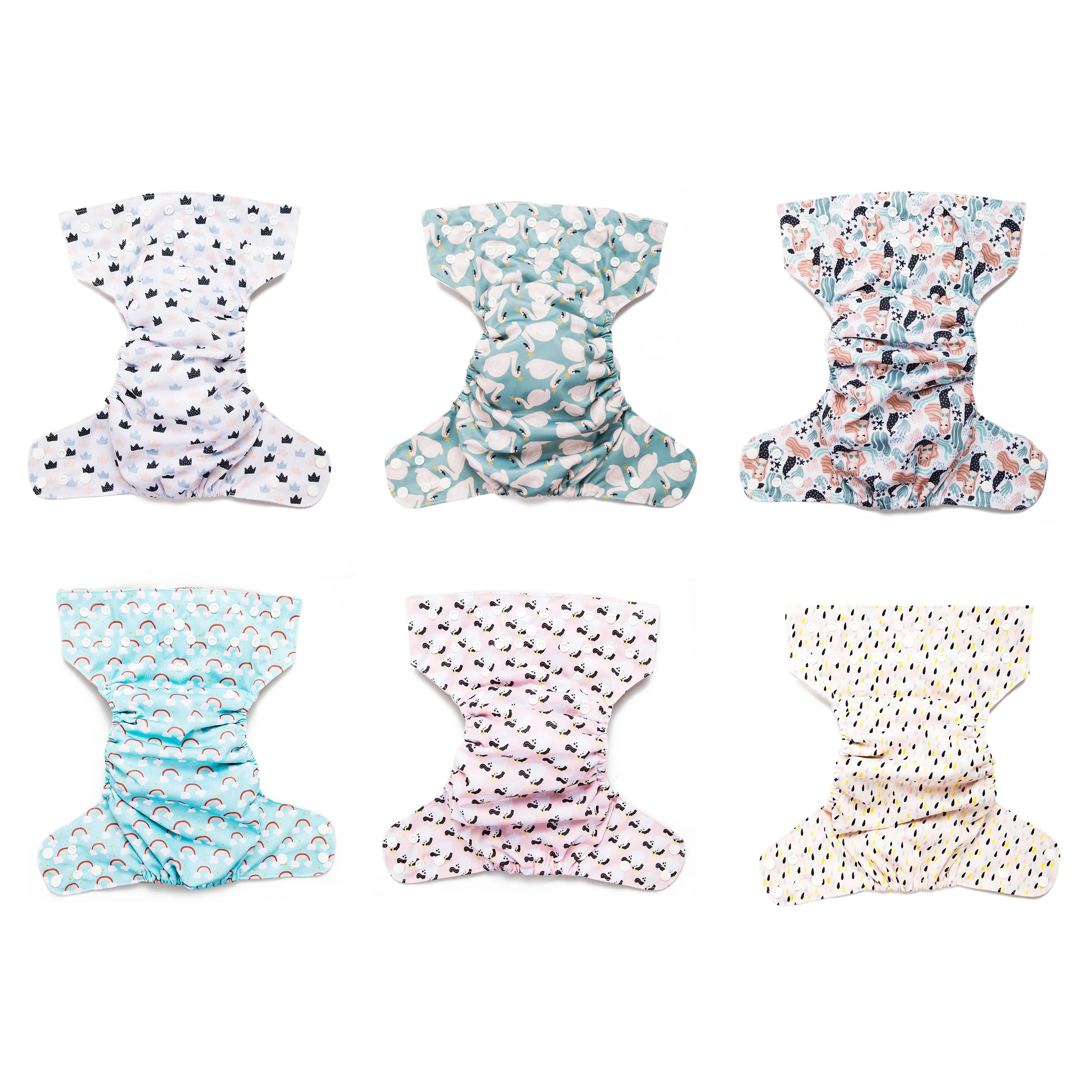 Simple Being Whimsical Print Unisex Reusable Baby Cloth Diapers