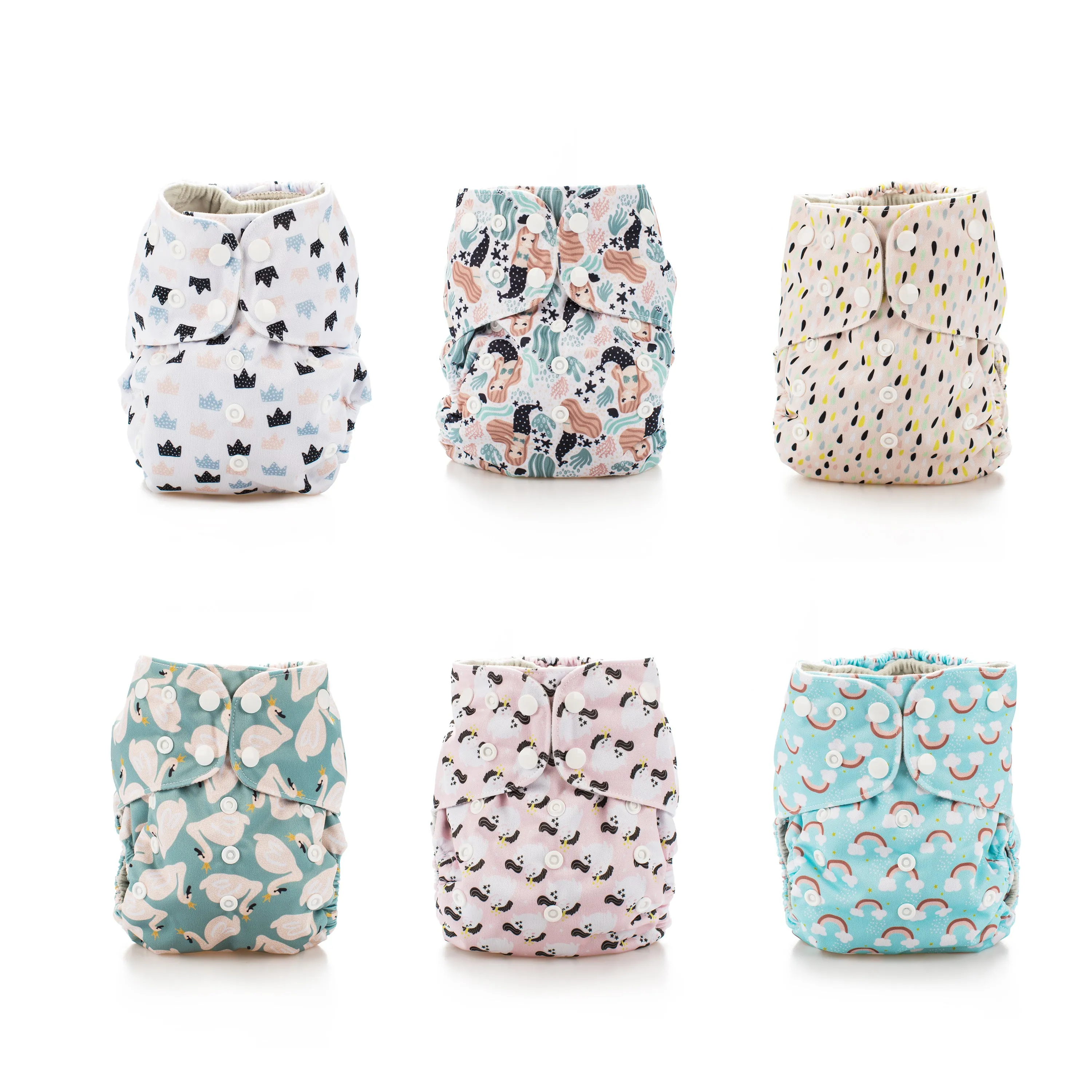 Simple Being Whimsical Print Unisex Reusable Baby Cloth Diapers