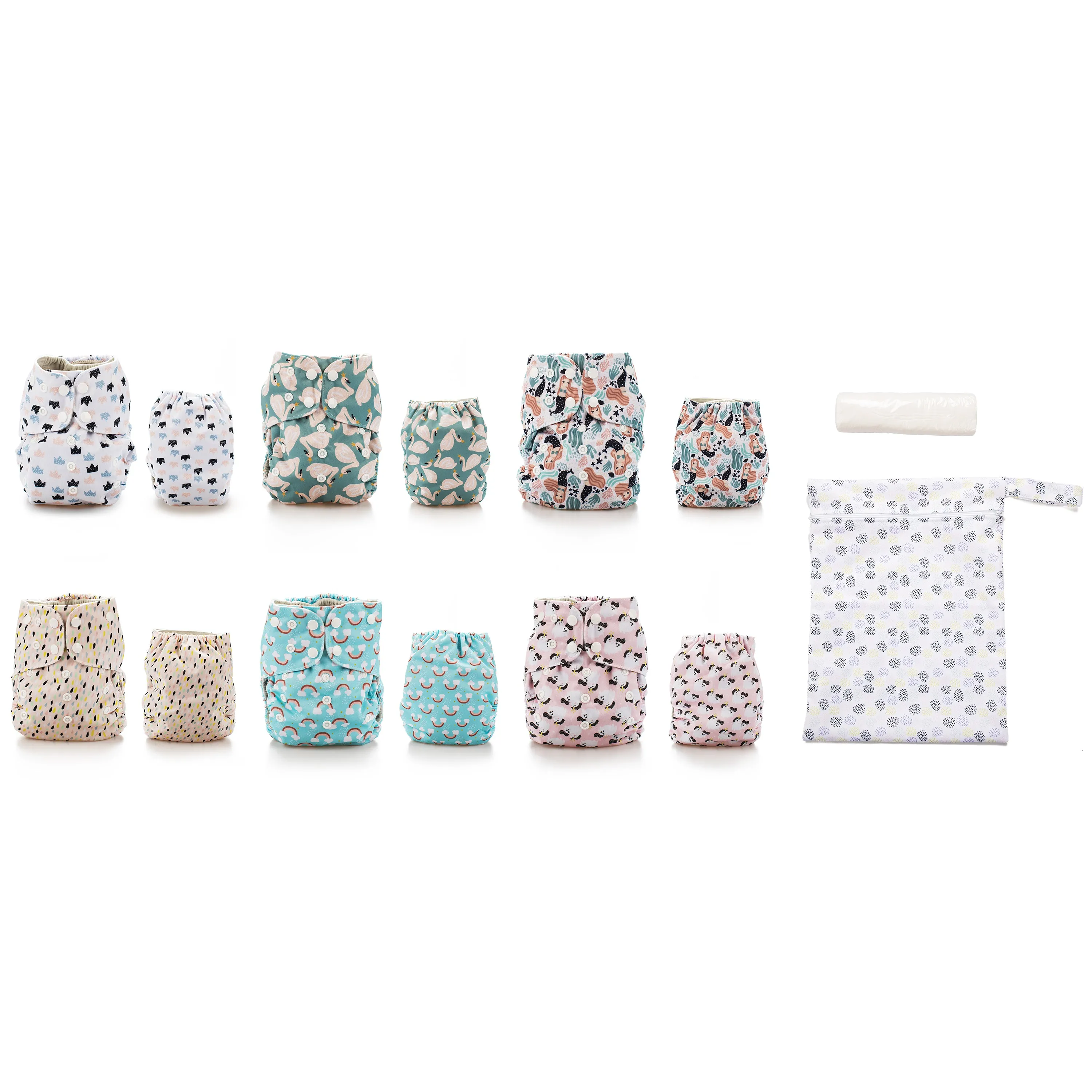 Simple Being Whimsical Print Unisex Reusable Baby Cloth Diapers