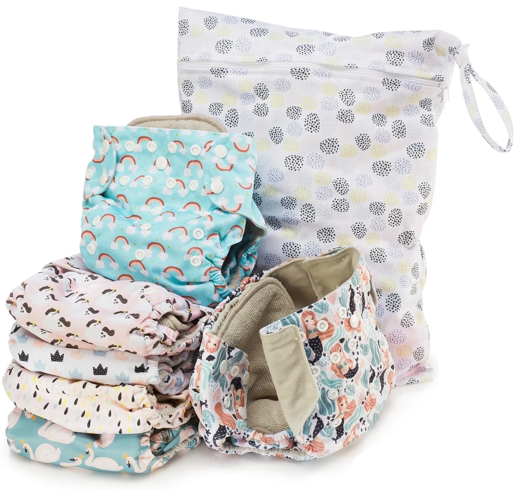 Simple Being Whimsical Print Unisex Reusable Baby Cloth Diapers