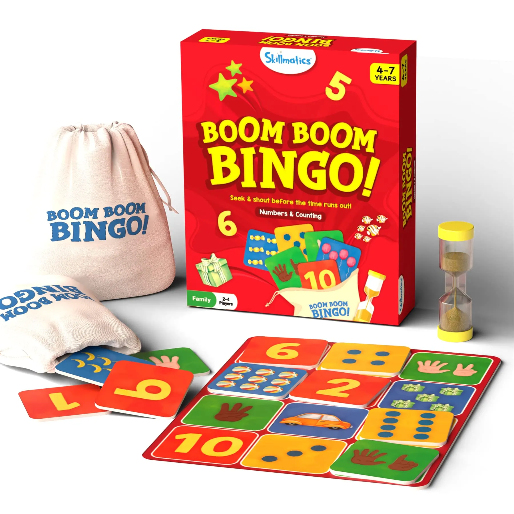 Skillmatics Bingo Preschool Board Game-Numbers & Counting, Fun & Fast Matching Bingo Game, For Boys & Girls Ages 4 To 7, Kid, Pack of 1