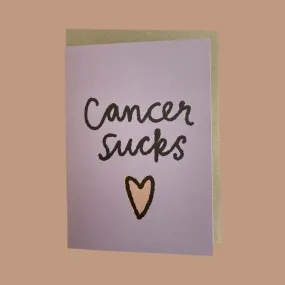 Snail Mail Paper Goods Cancer Sucks Card