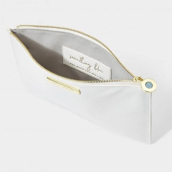Something Blue For When You Say I Do Aqua in White Pouch KLB2013