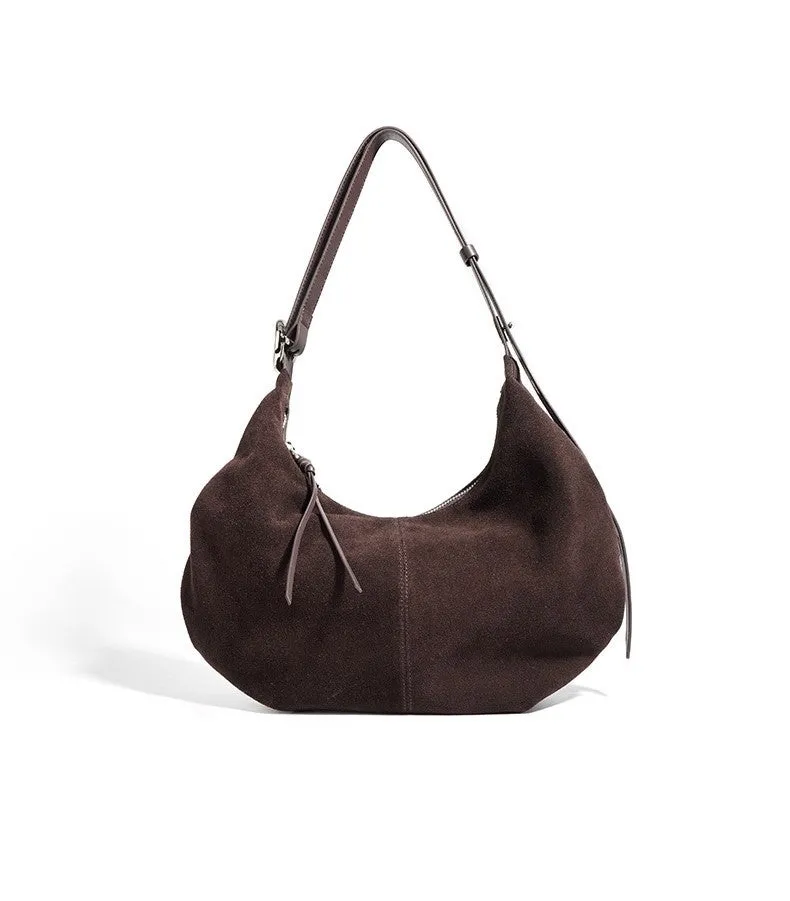 Suede Shoulder Bag - Purple
