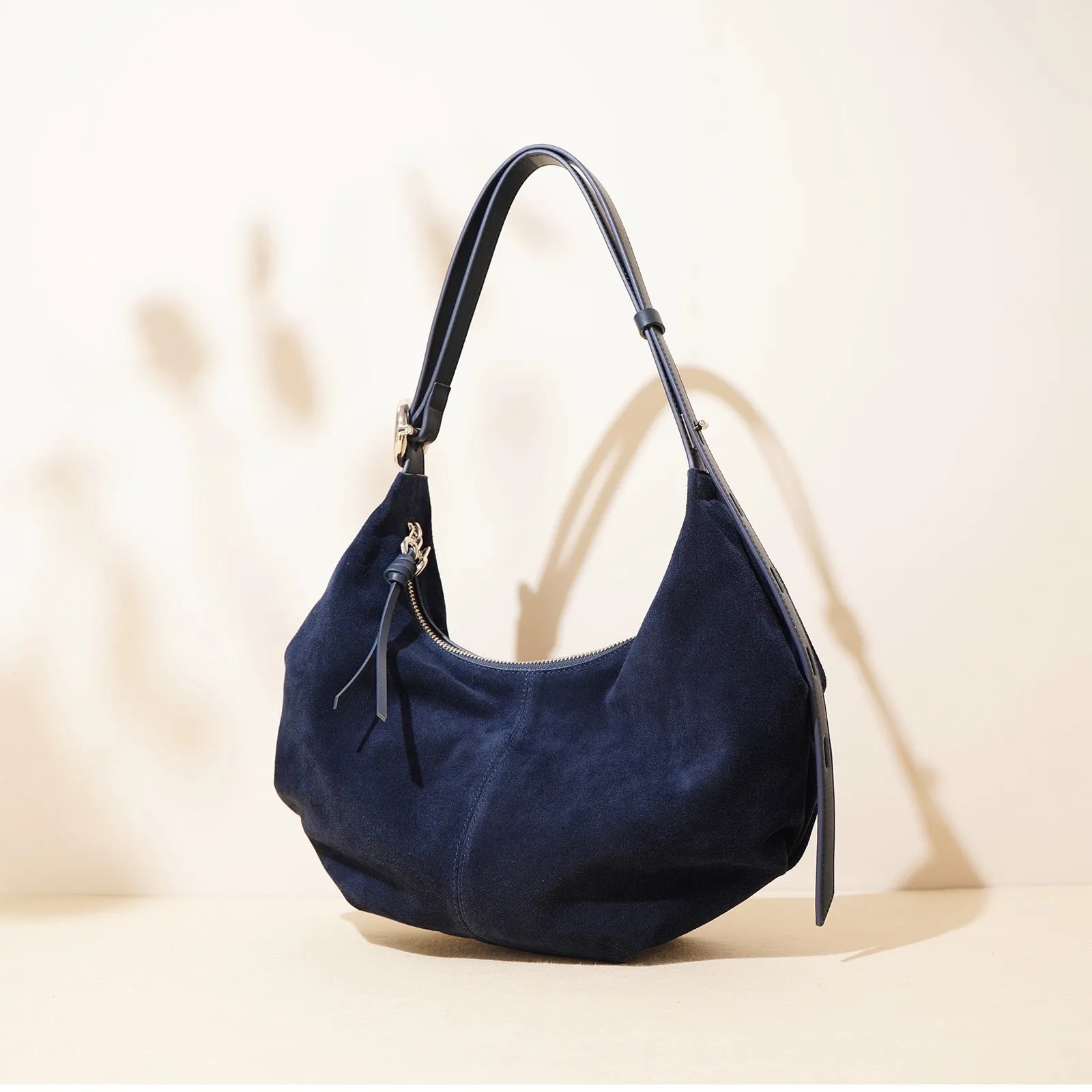 Suede Shoulder Bag - Purple
