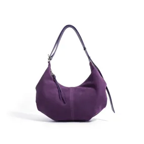 Suede Shoulder Bag - Purple