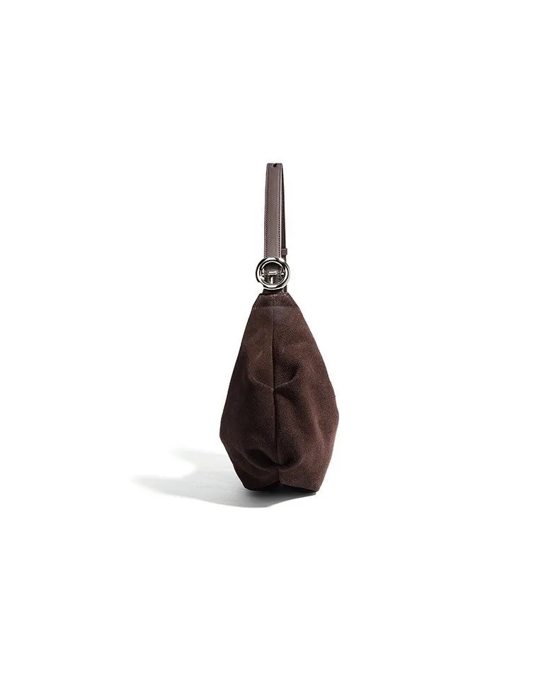 Suede Shoulder Bag - Purple