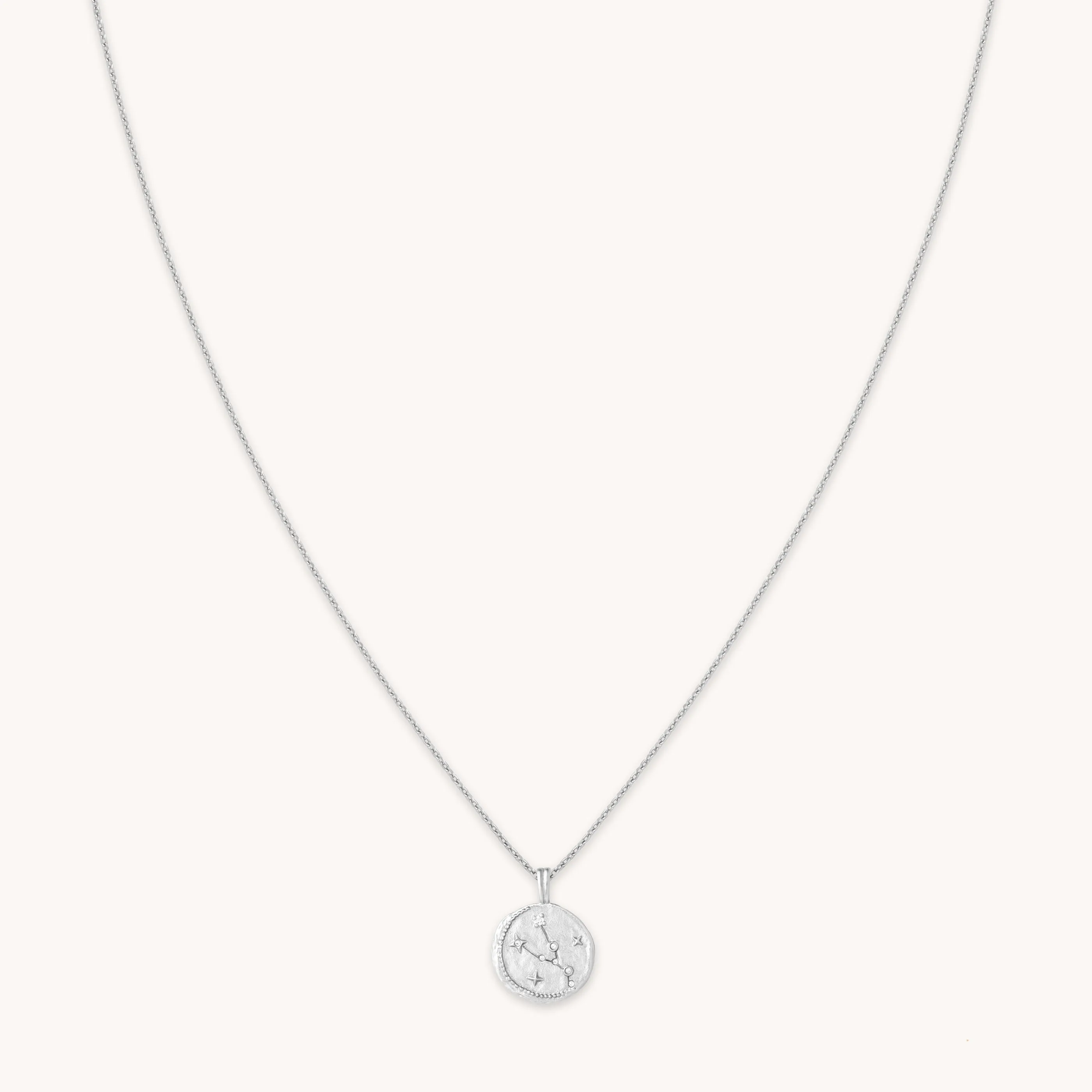 Taurus Zodiac Pendant Necklace in Silver