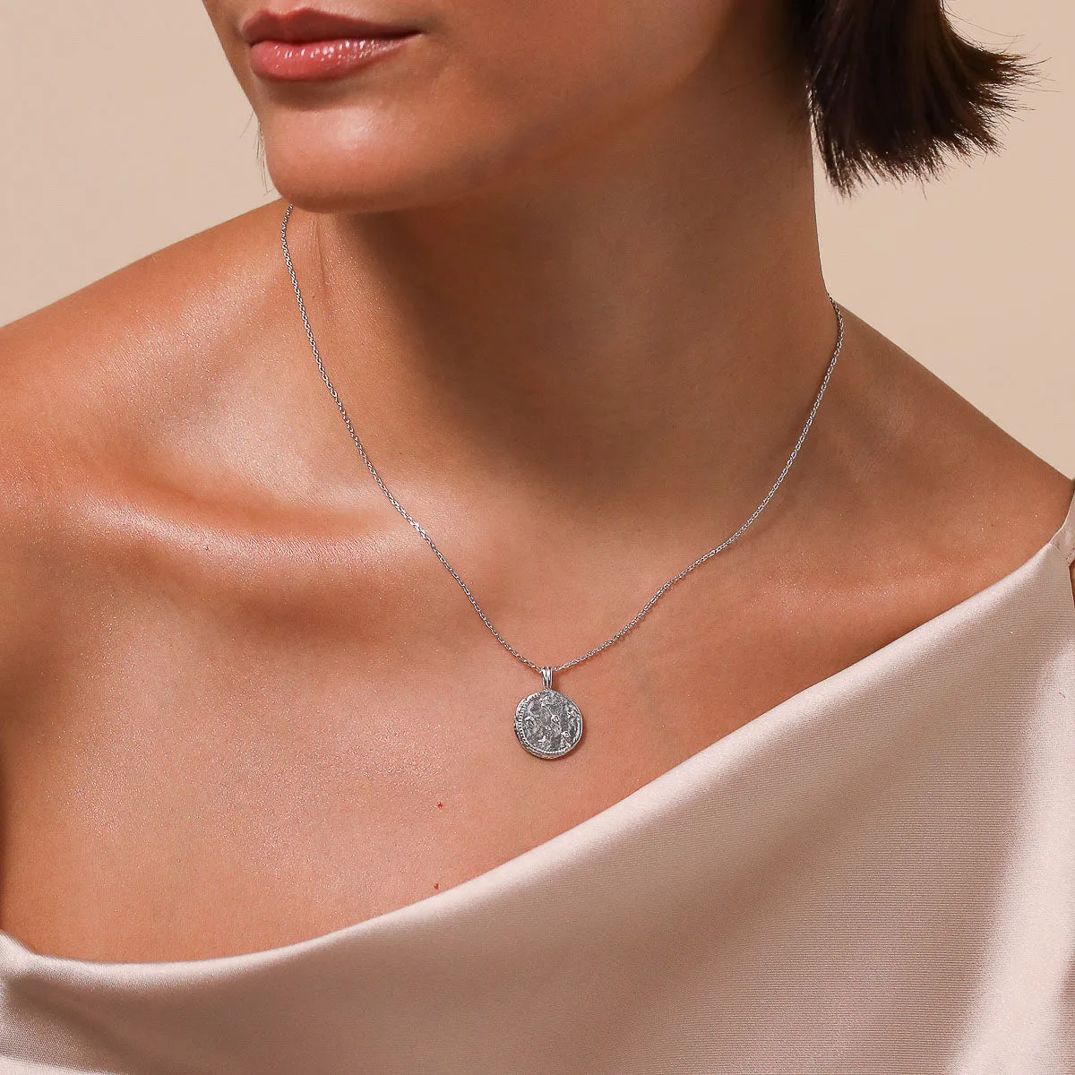 Taurus Zodiac Pendant Necklace in Silver