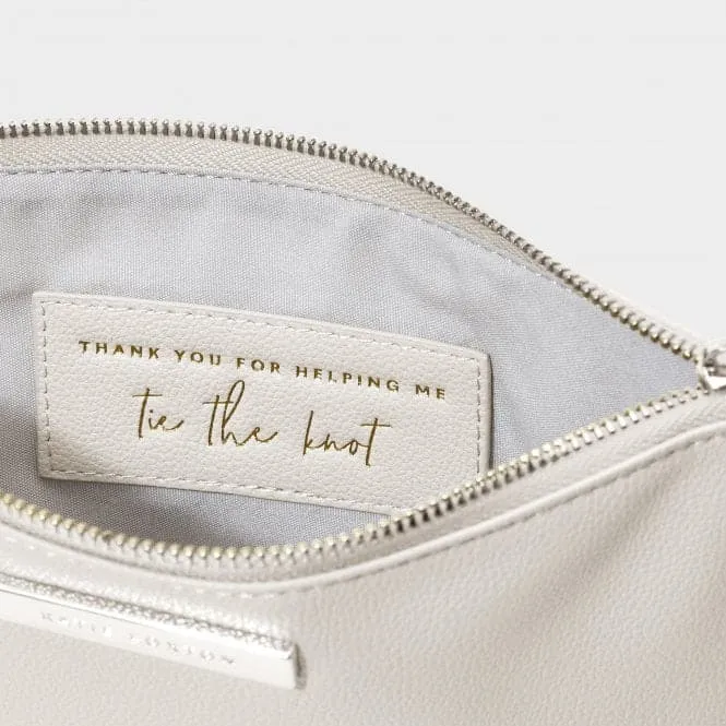 Thank You For Helping Me Tie The Knot Rock Crystal in Grey Pouch KLB2017