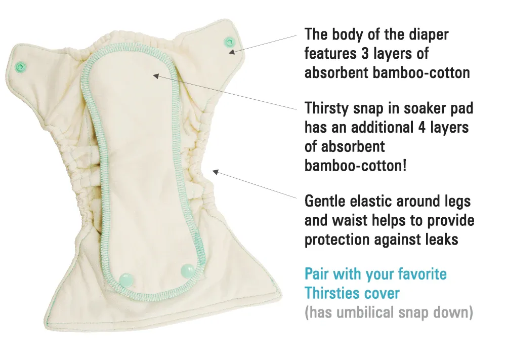 Thirsties Natural Newborn Fitted Diaper
