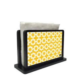 Tissue Holder Paper Napkin Stand - Yellow Flowers