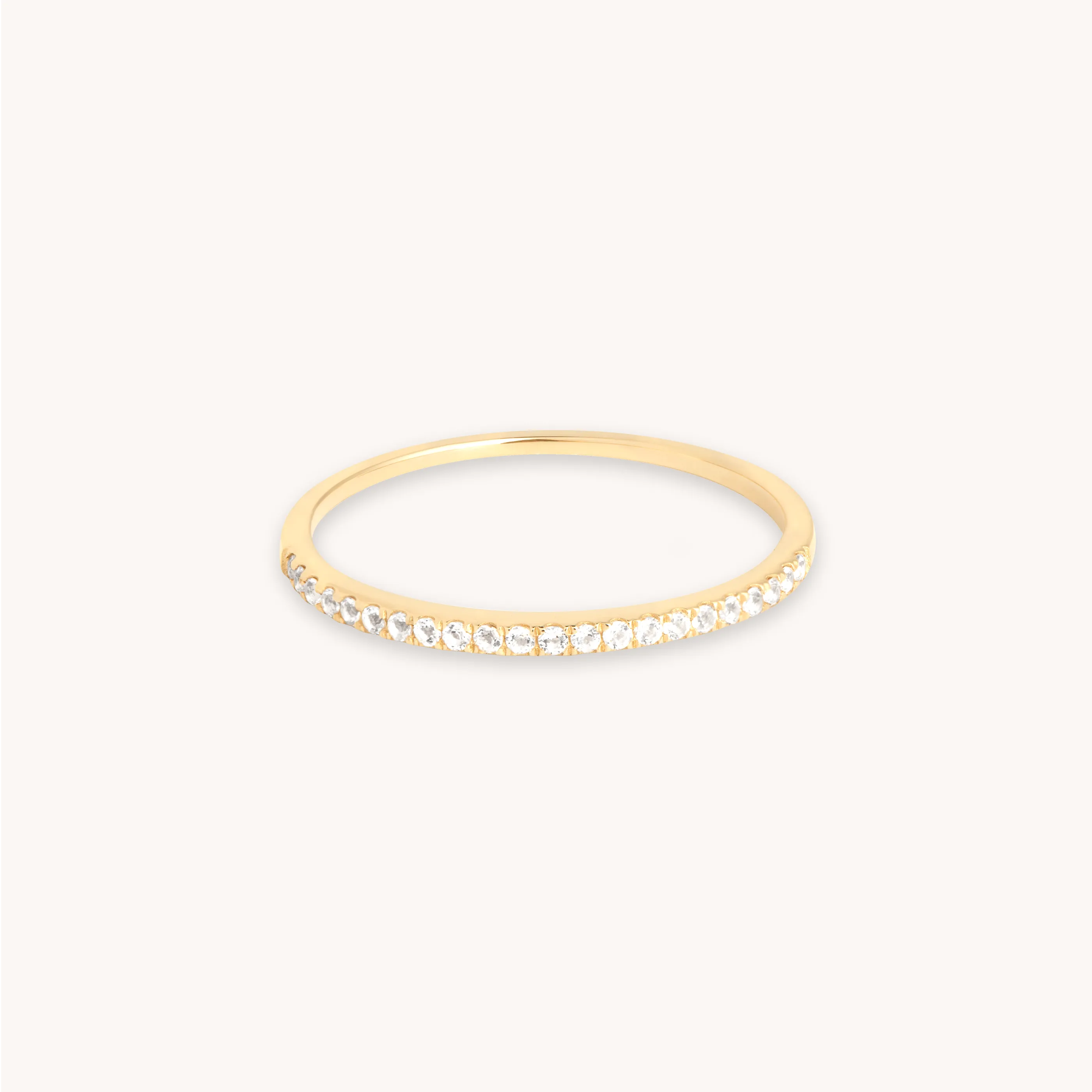 Topaz Eternity Ring in Solid Gold