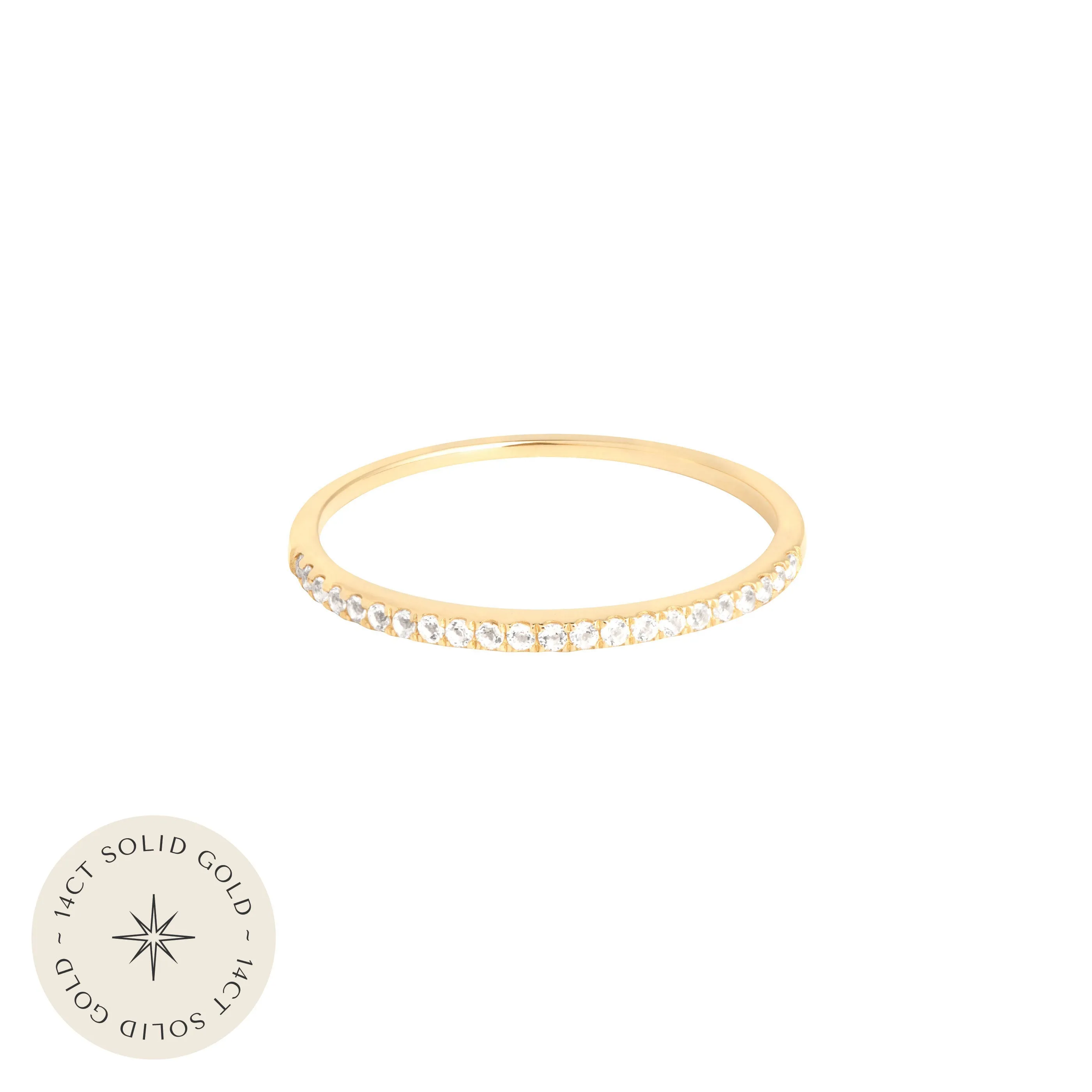 Topaz Eternity Ring in Solid Gold