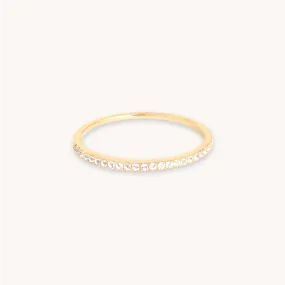 Topaz Eternity Ring in Solid Gold