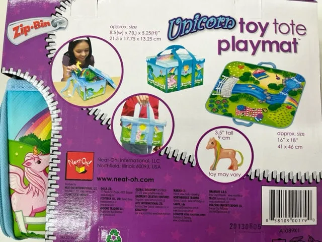 Unicorn Zip Bin Playmat