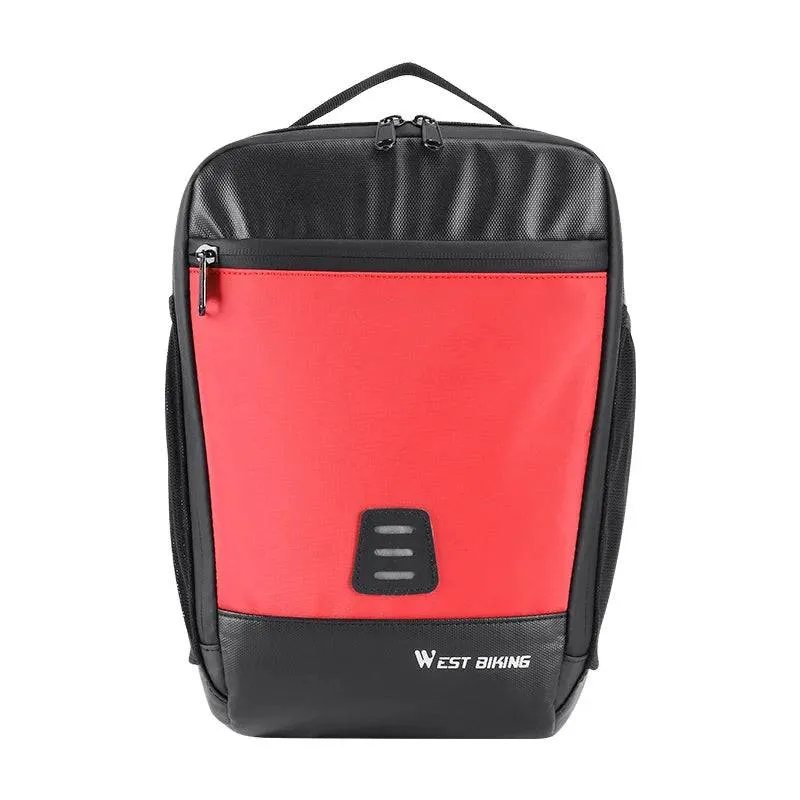 Waterproof Bicycle Bag 7.3L Large Capacity Bike Front Tube Handlebar Bag Pannier Backpack MTB Scooter Cycling Bag