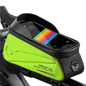 WEST BIKING Bicycle Bag EVA Hard Shell Front Beam Bag Mobile Phone Waterproof Upper Tube Bag Mountain Bike Riding Equipment, Size: 1.7L(Shining Yellow)
