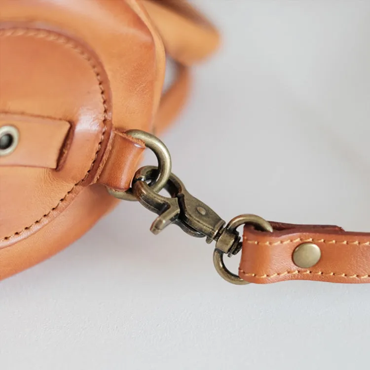 Womens Small Leather Barrel Bag Shoulder Handbags