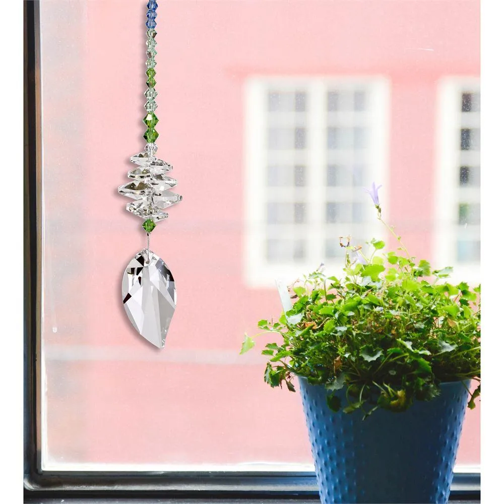 Woodstock Chimes Spring Leaf Genuine Austrian Crystal Brilliance Cascade