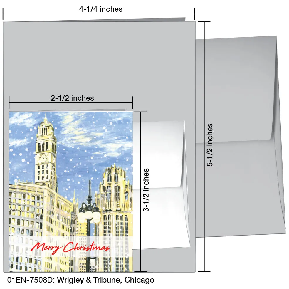 Wrigley & Tribune, Chicago, Greeting Card (7508D)