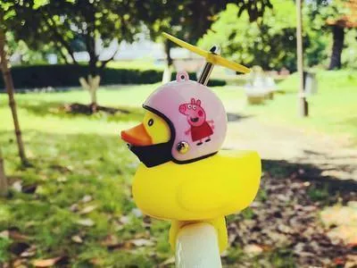 Yellow Little Duck Helmet Head  Light Shining 2 PCS