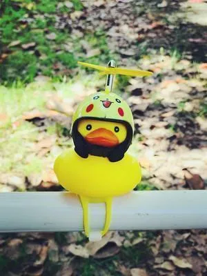Yellow Little Duck Helmet Head  Light Shining 2 PCS