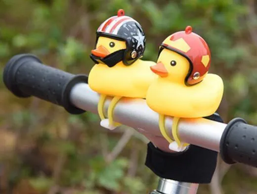 Yellow Little Duck Helmet Head  Light Shining 2 PCS