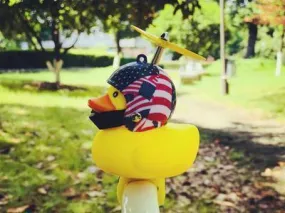 Yellow Little Duck Helmet Head  Light Shining 2 PCS