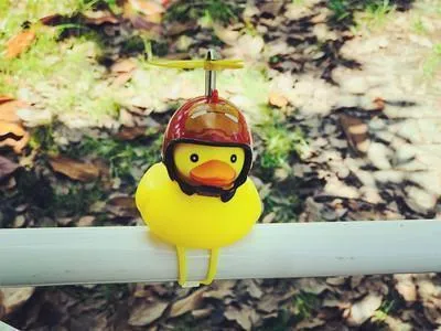 Yellow Little Duck Helmet Head  Light Shining 2 PCS