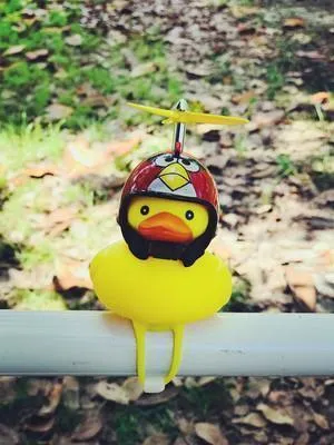 Yellow Little Duck Helmet Head  Light Shining 2 PCS