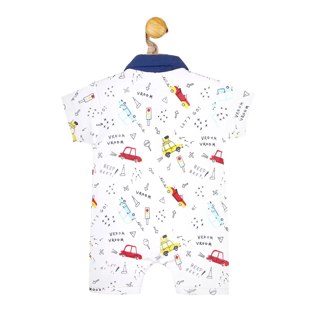 Zoomin' cars short sleeve collared Shortall